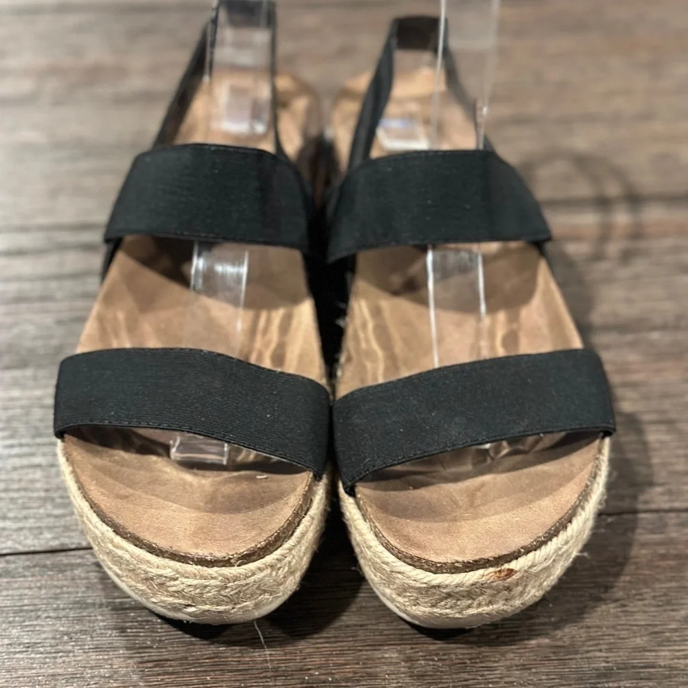 Madden Girl Women's‎ Cybell Platform Sandals Black Size 9, GUC